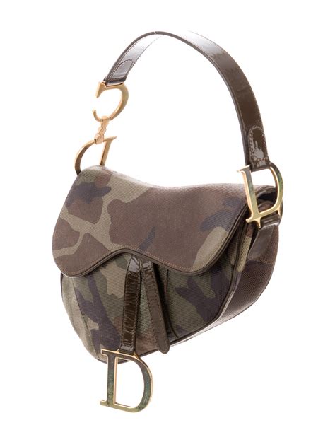 dior camo saddle bag|dior saddle bag on model.